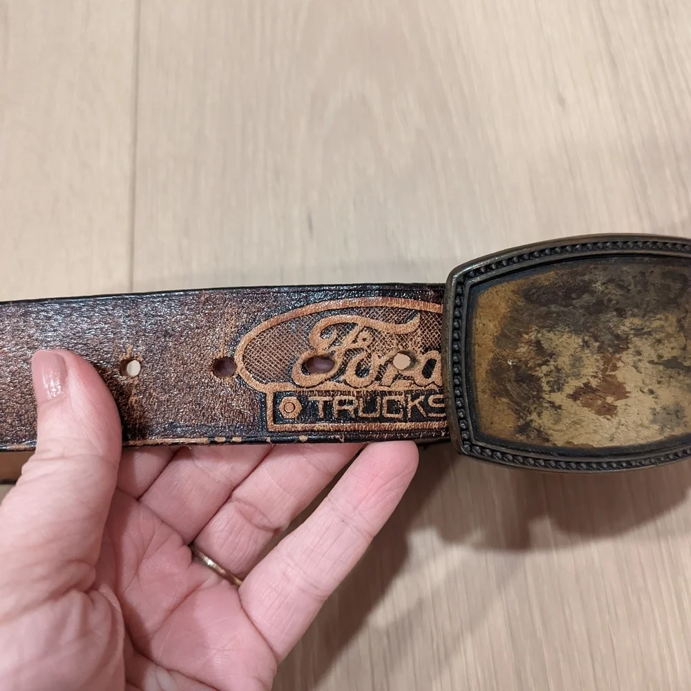 Brown Leather Ford Trucks Belt